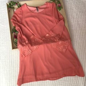 Pink / Peach Lace Dress